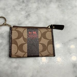 Coach wristlet with key chain